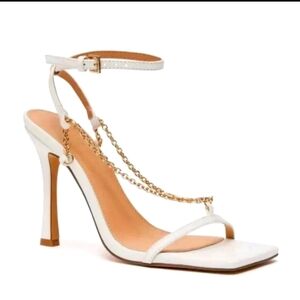 White Fox Tori Heels White Women's Size 10 (SB#8)